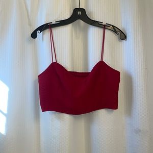 Red Cropped Tank Size: M